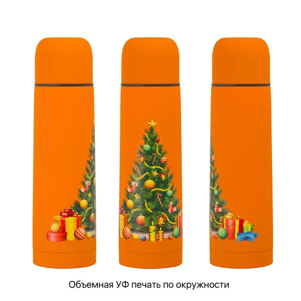 Термос "Крит" 500 мл, покрытие soft touch - Термос "Крит" 500 мл, покрытие soft touch оранжевый