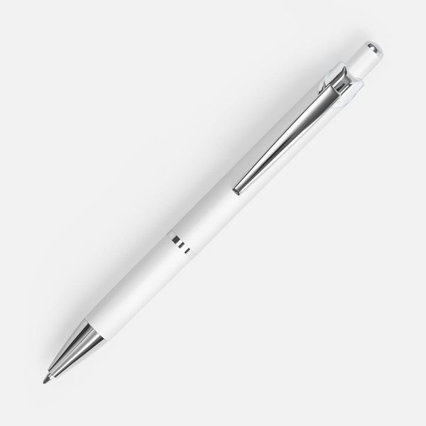 Ручка шариковая Chromos Soft Touch, белая