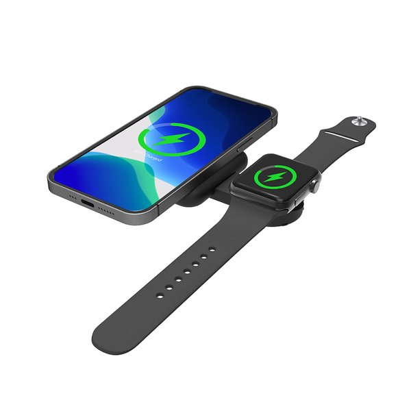 Складная беспроводная (15W) зарядная станция "I-Fold" для смартфона, часов/наушников - Складная беспроводная (15W) зарядная станция "I-Fold" для смартфона, часов/наушников черный