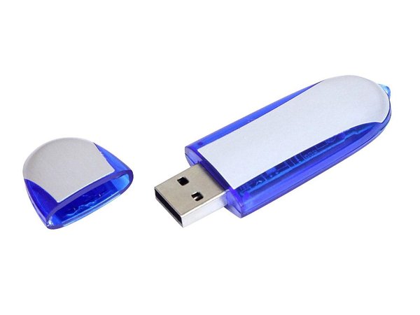 USB 2.0- флешка промо на 8 Гб овальной формы - USB 2.0- флешка промо на 8 Гб овальной формы