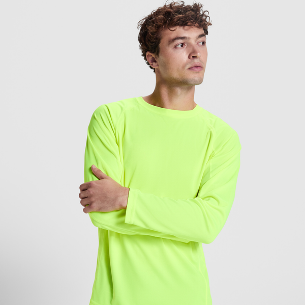 Спортивная футболка MONTECARLO L/S мужская - Спортивная футболка MONTECARLO L/S мужская, ФЛУОРЕСЦЕНТНЫЙ ЖЕЛТЫЙ S