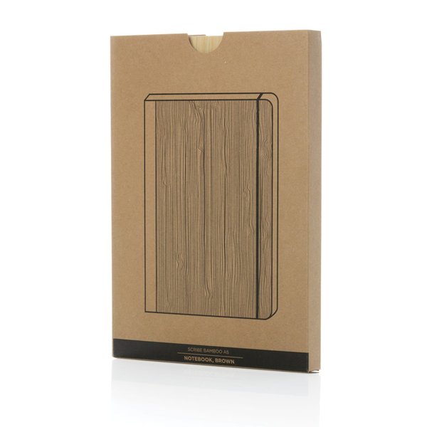 Блокнот Scribe с обложкой из бамбука, А5, 80 г/м² - Блокнот Scribe с обложкой из бамбука, А5, 80 г/м²