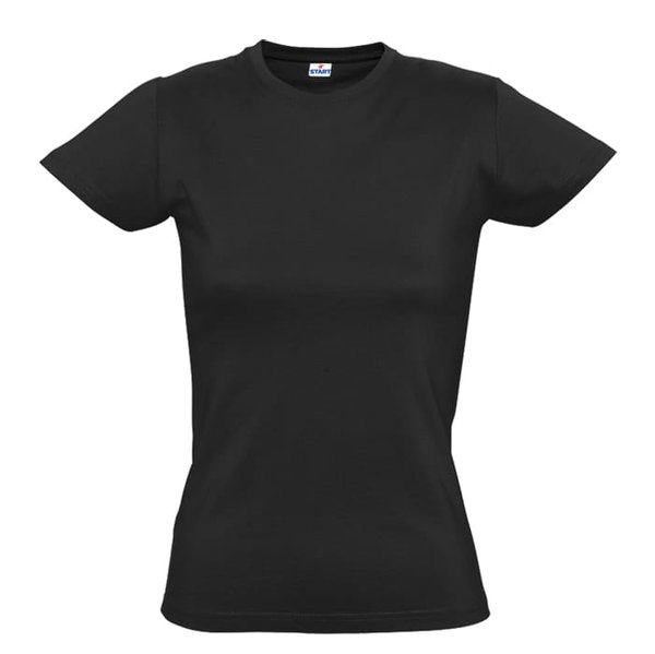 Футболка женская "Fancy" - Футболка"Fancy" - 140 г/м2, 100% хлопок, черный_M