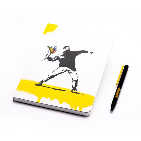 Набор Pininfarina Banksy - Набор Pininfarina Banksy Метатель цветов: шариковая ручка GrafeeX и блокнот линованный из каменной б