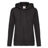 Толстовка "Lady-Fit Hooded Sweat Jacket", черный_XL, 75% х/б, 25% п/э, 280 г/м2