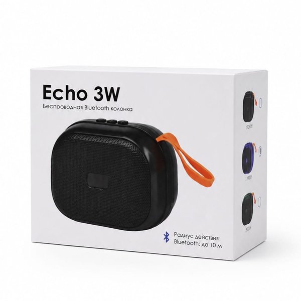 Беспроводная Bluetooth колонка Echo 3W - Беспроводная Bluetooth колонка Echo 3W, черный