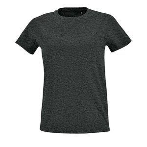 футболка женская imperial fit women, черный меланж