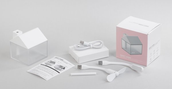 Увлажнитель воздуха "Sweet home" c лампой и вентилятором - Увлажнитель воздуха "Sweet home" c лампой и вентилятором белый