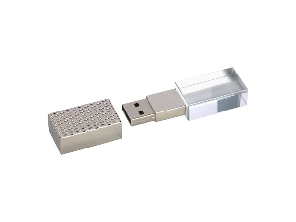 USB 2.0- флешка на 8 Гб кристалл в металле - USB 2.0- флешка на 8 Гб кристалл в металле