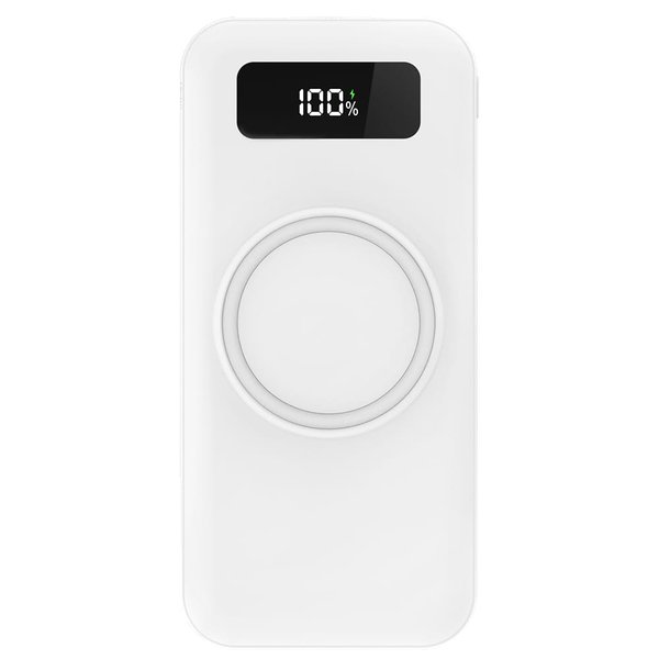 Внешний аккумулятор Authority с беспроводной зарядкой (5W), 10000 mAh - Внешний аккумулятор Authority с беспроводной зарядкой (5W), 10000 mAh, белый