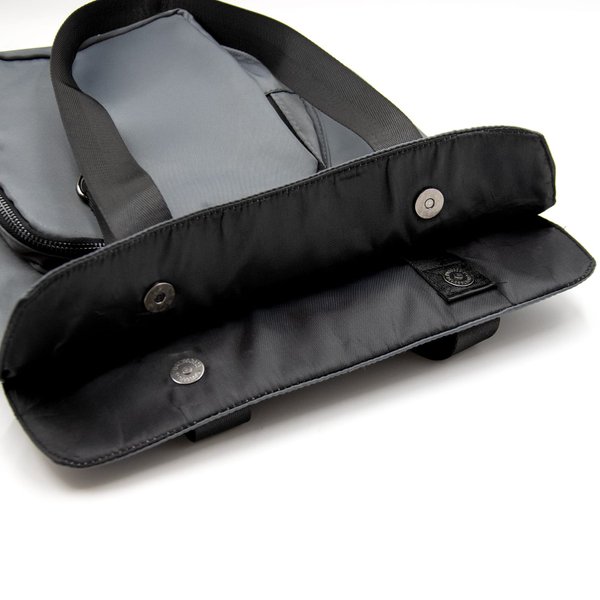 Шоппер Superbag Pocket, с внутренним креплением (карабин) и чехлом для мелочей - Шоппер Superbag Pocket, с внутренним креплением (карабин) и чехлом для мелочей (серый с черным)