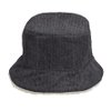 Панама женская BUCKET 2IN1, т.сер./бежевый ,S/M,100% полиэстер; подкл шерпа 100% полиэстер, 420 г/м2