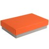 Коробка подарочная CRAFT BOX, 17,5*11,5*4 см, серый, оранжевый, картон 350 гр/м2