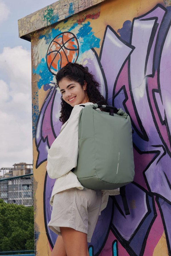 Антикражный рюкзак Urban Roll-top - Антикражный рюкзак Urban Roll-top, зеленый