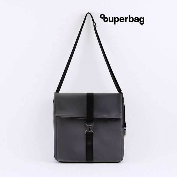 Шоппер Superbag Companion, с тремя отделениями, боковым креплением (карабин) и карманом - Шоппер Superbag Companion, с тремя отделениями, боковым креплением (карабин) и карманом (серый с черным)