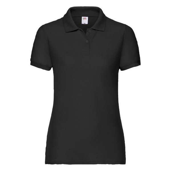 Поло женское 65/35 POLO LADY-FIT 180 - Поло "Lady-Fit 65/35 Polo", черный_S, 65% п/э, 35% х/б, 180 г/м2