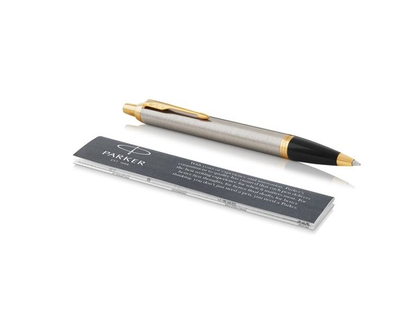 Ручка шариковая Parker «IM Core Brushed Metal GT» - Ручка шариковая Parker «IM Core Brushed Metal GT»