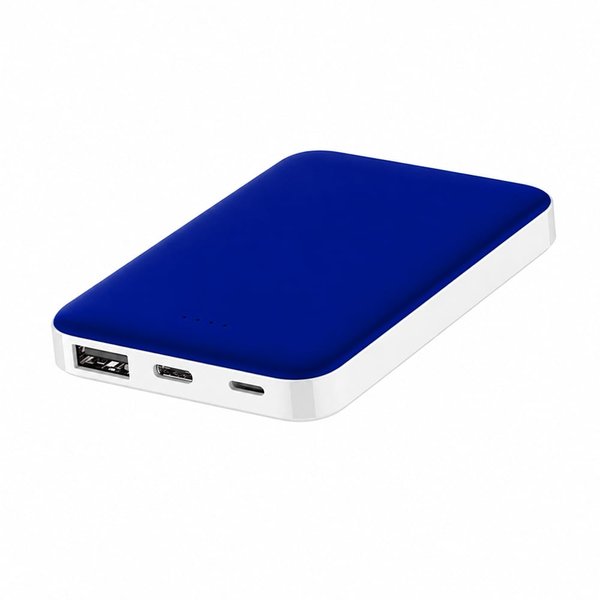 Внешний аккумулятор Fluffy, 5000 Mah - Внешний аккумулятор Fluffy, 5000 Mah, синий