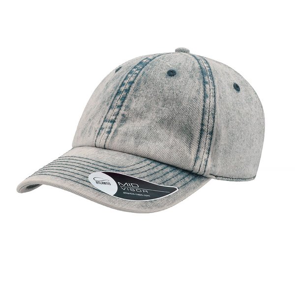 Бейсболка DAD HAT, 6 клиньев, металлическая застежка - Бейсболка "DAD HAT", 6 клиньев, металлическая застежка, джинсковая ткань, 100% хлопок, 280 г/м2