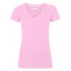 Футболка "Lady-Fit V-Neck T", светло-розовый_XL, 95% х/б, 5% эластан, 210 г/м2