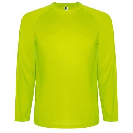 Спортивная футболка MONTECARLO L/S мужская - Спортивная футболка MONTECARLO L/S мужская, ФЛУОРЕСЦЕНТНЫЙ ЖЕЛТЫЙ L