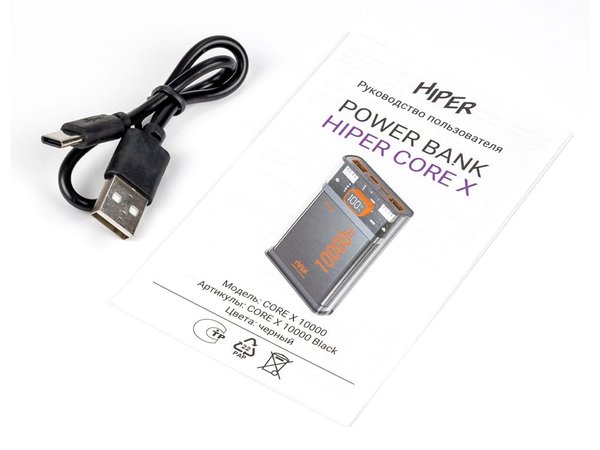 Внешний аккумулятор «CORE X», 10000 mAh - Внешний аккумулятор «CORE X», 10000 mAh