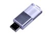 USB 2.0- флешка промо на 32 Гб прямоугольной формы, выдвижной механизм
