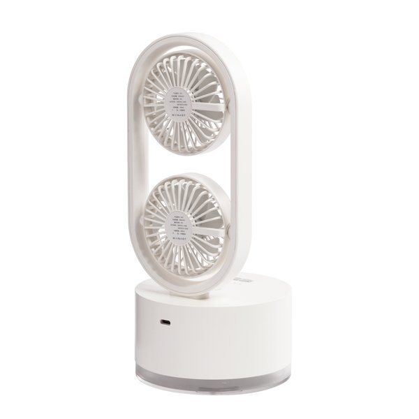 Портативный увлажнитель воздуха "Smart Wind" с двумя вентиляторами - Портативный увлажнитель воздуха "Smart Wind" с двумя вентиляторами белый