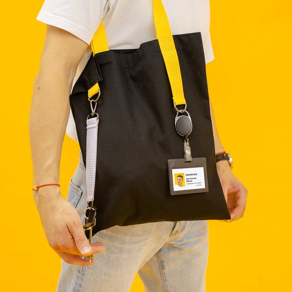 Шоппер Superbag black - Шоппер Superbag black (чёрный с жёлтым)
