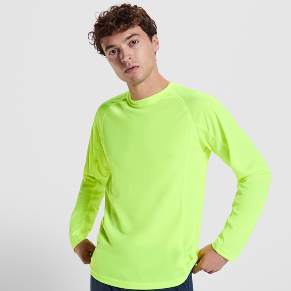 Спортивная футболка MONTECARLO L/S мужская - Спортивная футболка MONTECARLO L/S мужская, ФЛУОРЕСЦЕНТНЫЙ ЖЕЛТЫЙ S