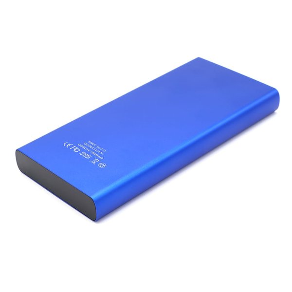 Внешний аккумулятор Höginn в металлическом корпусе, 10000mAh - Внешний аккумулятор Höginn в металлическом корпусе, 10000mAh, синий.