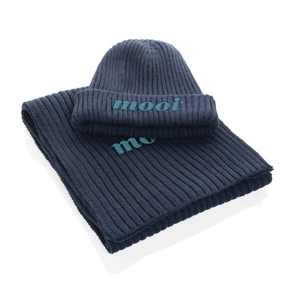 Вязаный шарф Impact из Polylana® AWARE™, 180x25 см - Вязаный шарф Impact из Polylana® AWARE™, 180x25 см