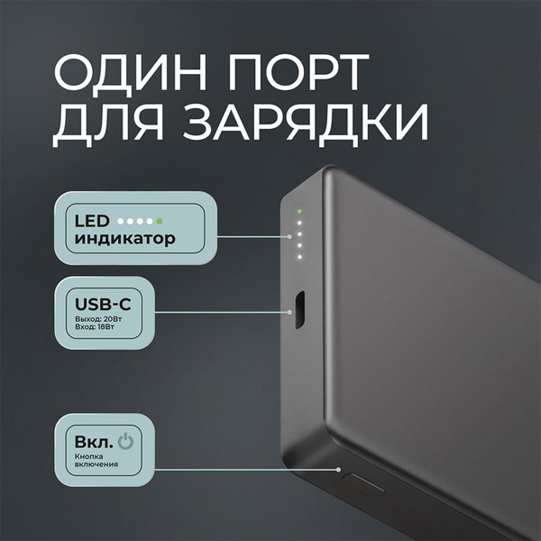 Внешний АКБ NRG Watch 10000 мА-ч, 15Вт, MageSafe - Внешний АКБ NRG Watch 10000 мА-ч, 15Вт, MageSafe