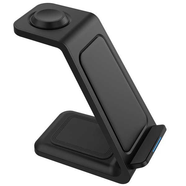 Беспроводное мультизарядное устройство Standy 15W, черный - Беспроводное мультизарядное устройство Standy 15W, черный