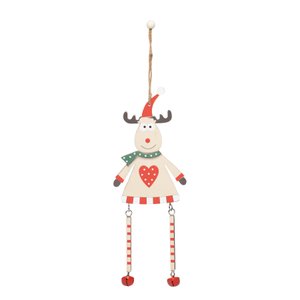 новогоднее украшение / подвеска на елку wooden snowi