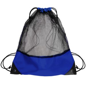 рюкзак мешок с укреплёнными уголками mesh, синий, 35*41 см, полиэстер 210d