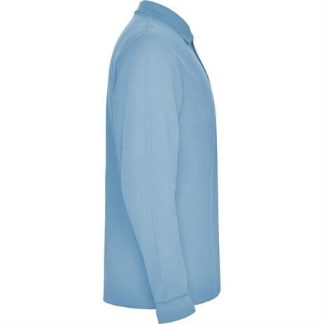 Футболка поло ESTRELLA L/S мужская - Футболка поло ESTRELLA L/S мужская, НЕБЕСНО-ГОЛУБОЙ L