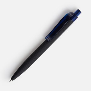 ручка шариковая prodir qs01 prt-t soft touch, черная с синим