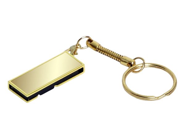 USB 2.0- флешка на 16 Гб с поворотным механизмом и зеркальным покрытием - USB 2.0- флешка на 16 Гб с поворотным механизмом и зеркальным покрытием