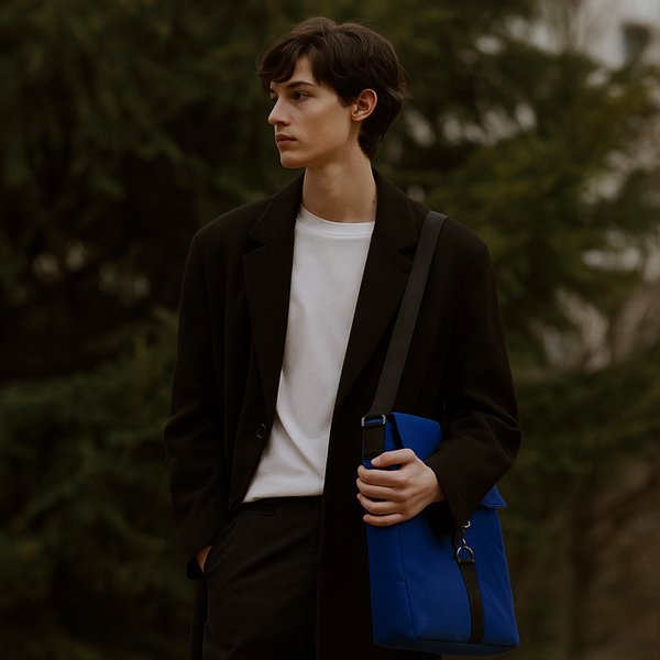Шоппер Superbag Companion, с тремя отделениями, боковым креплением (карабин) и карманом - Шоппер Superbag Companion, с тремя отделениями, боковым креплением (карабин) и карманом (синий с черным)