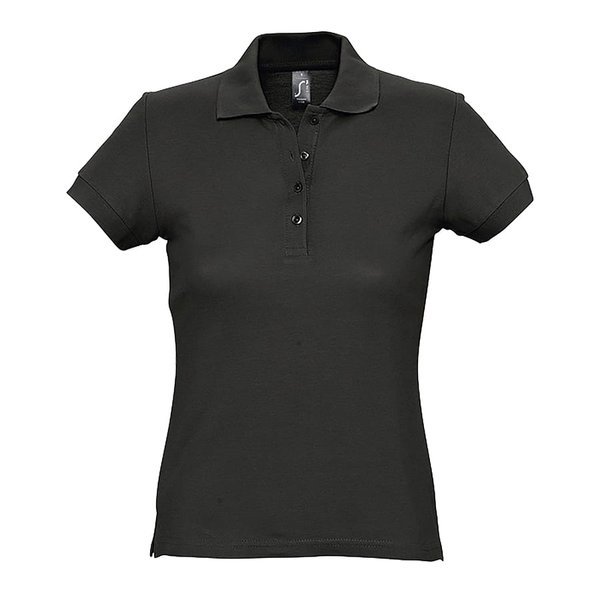 Поло женское PASSION 170 - Поло женское PASSION, черный, 2XL, 100% хлопок, 170 г/м2
