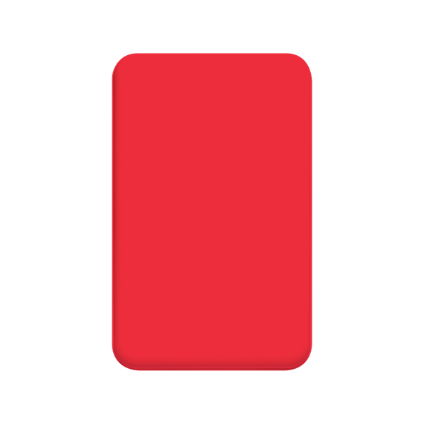 Внешний аккумулятор Ларго PD (Largo PD) 5000mAh с функцией беспроводной зарядки 15W, красный