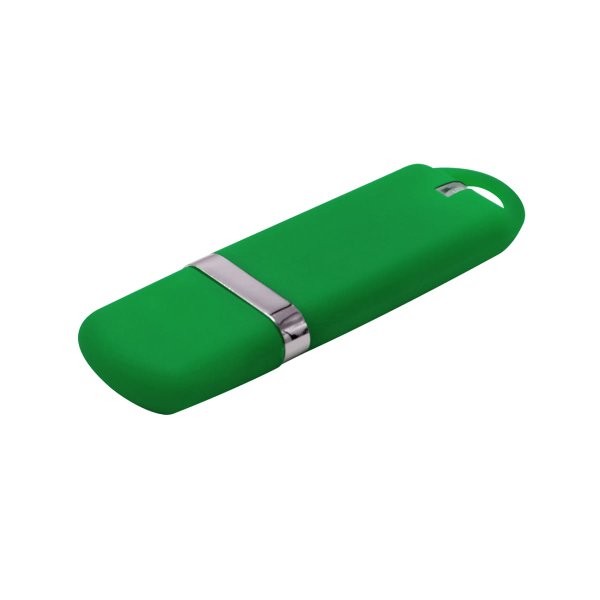 Флешка Shape с покрытием Софт Тач - Флешка Shape с покрытием Софт Тач, 16 Гб, зеленая