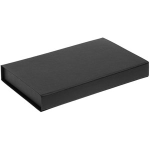 коробка silk с ложементом под ежедневник 15х21 см и ручку, ver.2, черная