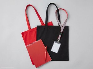холщовая сумка basic 105, красная