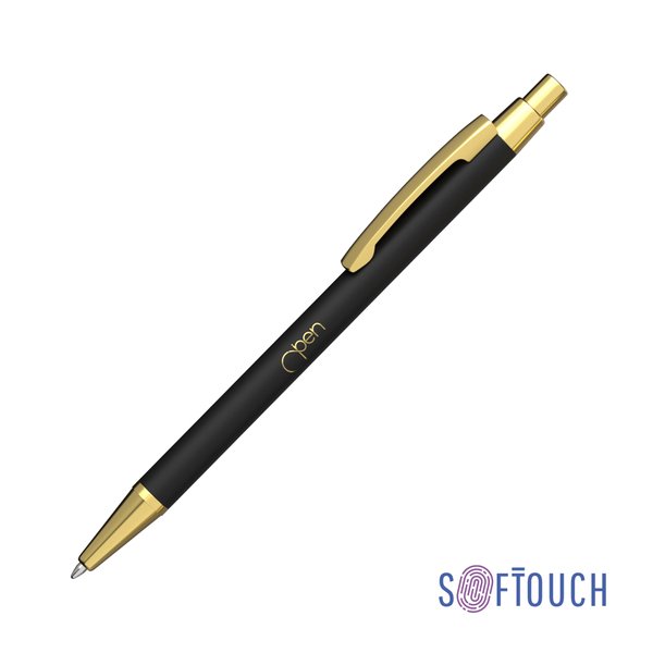 Ручка шариковая "Ray", покрытие soft touch - Ручка шариковая "Ray", покрытие soft touch черный с золотом