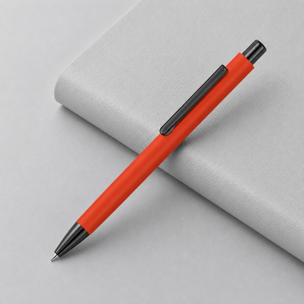 Металлическая шариковая ручка «Ellipse gum» soft touch с зеркальной гравировкой - Металлическая шариковая ручка «Ellipse gum» soft touch с зеркальной гравировкой