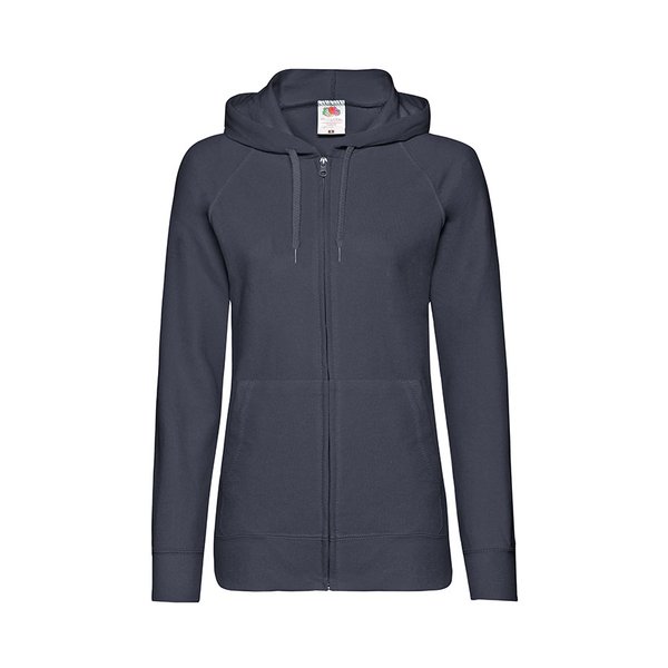Толстовка женская без начеса LADIES LIGHTWEIGHT HOODED SWEAT 240 - Толстовка без начеса "Ladies Lightweight Hooded Sweat", темно-синий, S, 80% х/б 20% полиэстер, 240 г