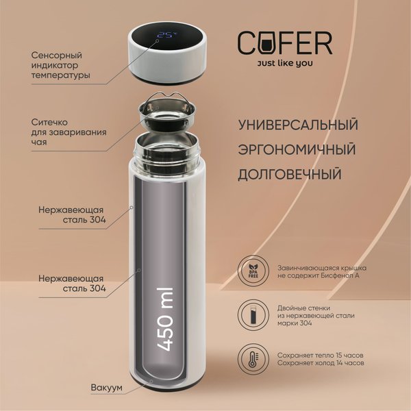 Термос Reactor гальванический c датчиком температуры - Термос Reactor гальванический c датчиком температуры (спектр)