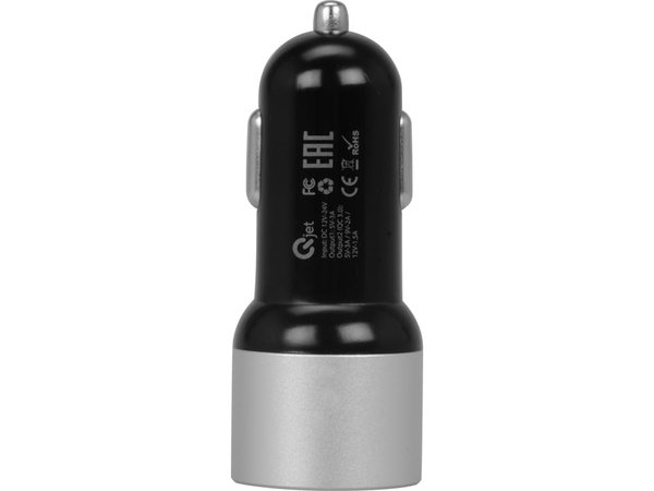 Адаптер автомобильный USB с функцией быстрой зарядки QC 3.0 «TraffIQ» - Адаптер автомобильный USB с функцией быстрой зарядки QC 3.0 «TraffIQ»